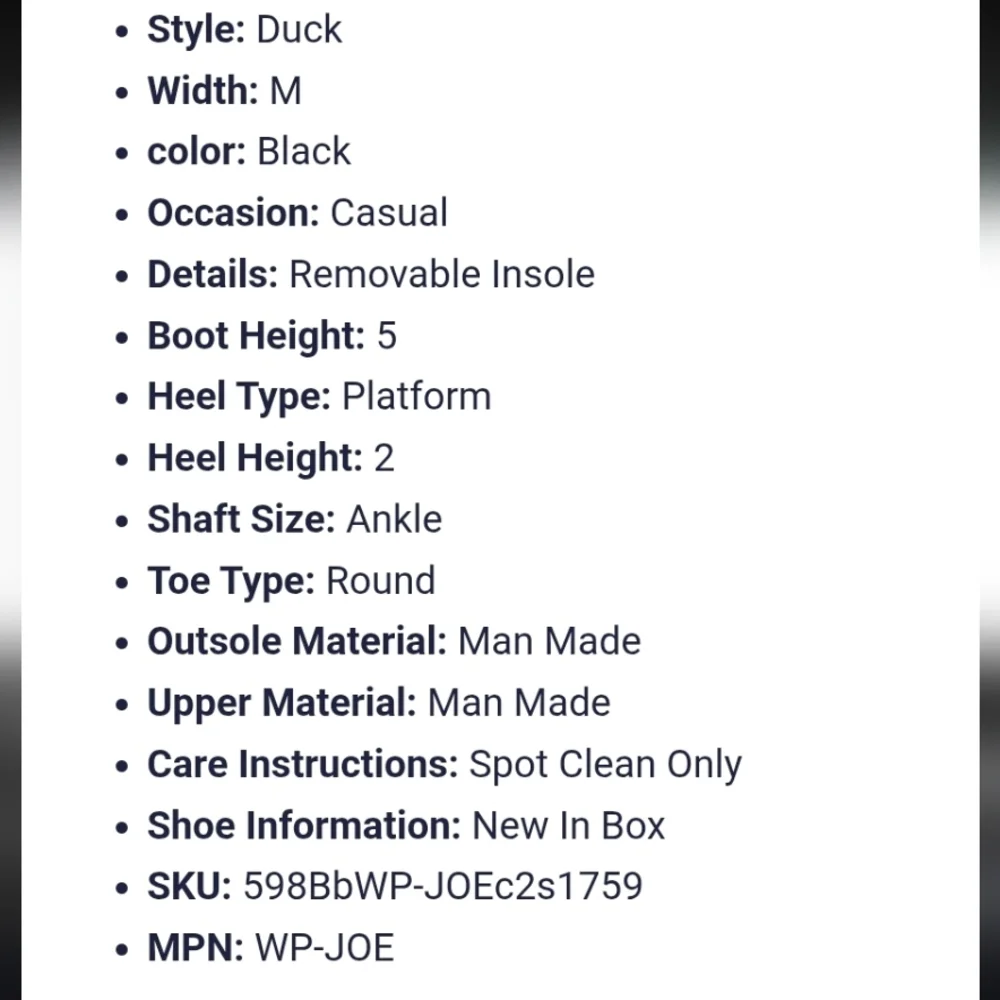 Weatherproof Men's Black Vintage Duck Boots